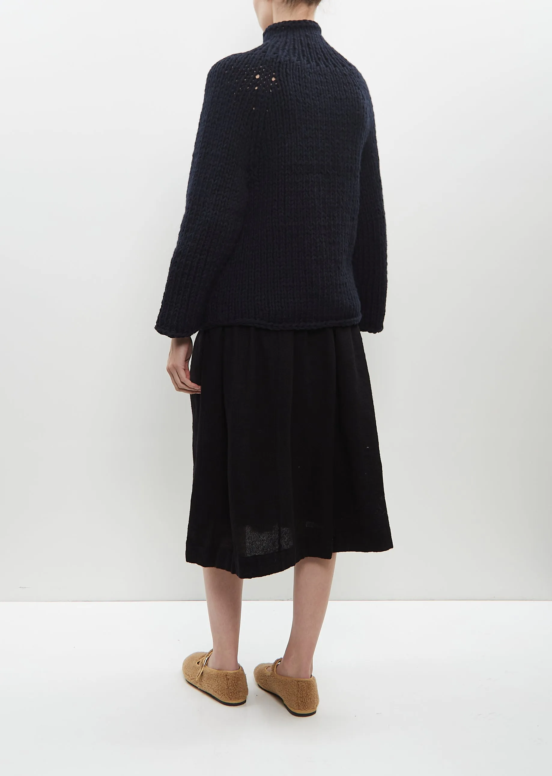 Wool Cardigan — Navy sold by La Garconne product image thumbnail 3