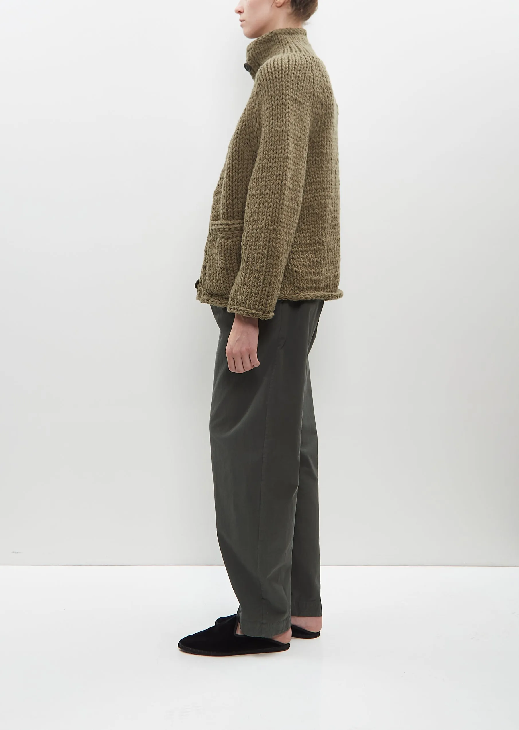 Wool Cardigan — Khaki sold by La Garconne product image thumbnail 2