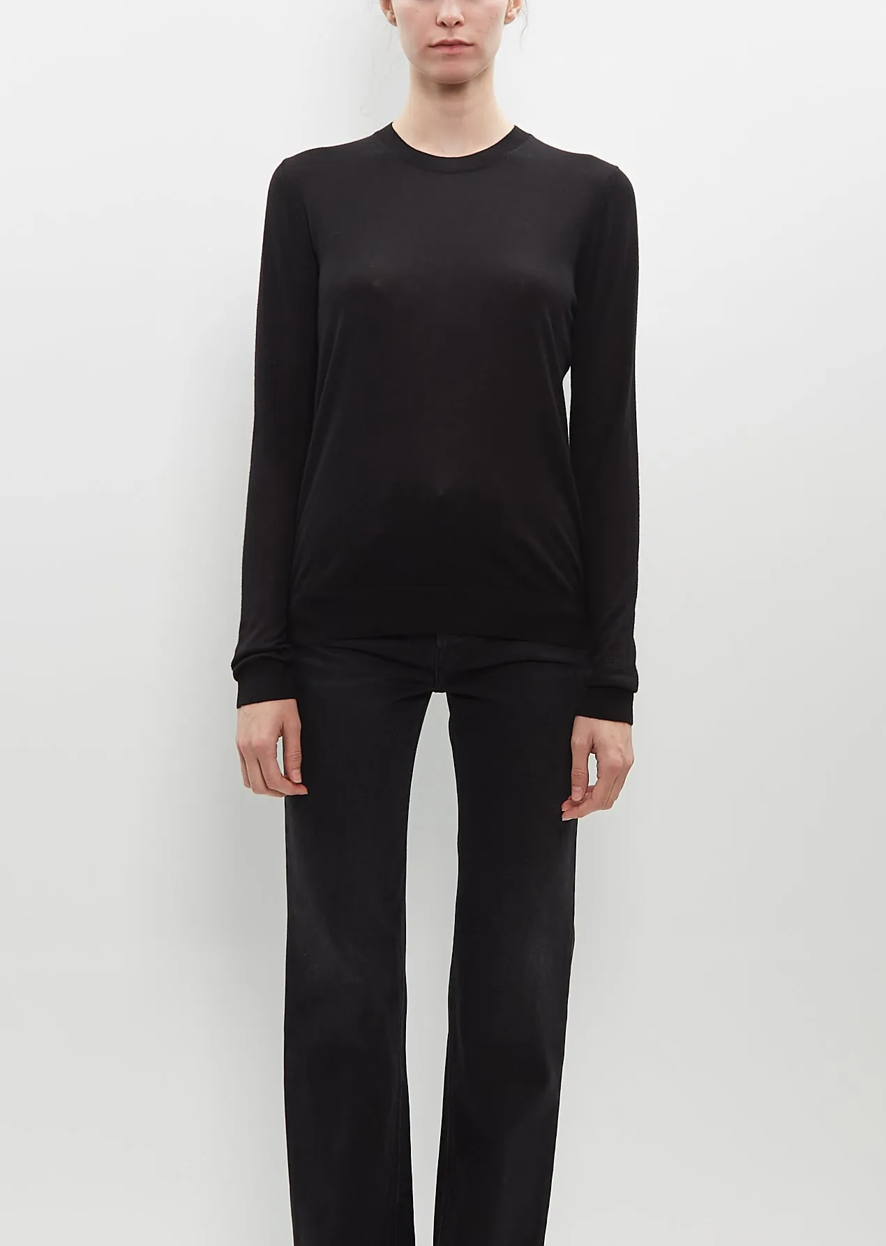 Fine Crew-Neck Knit sold by La Garconne