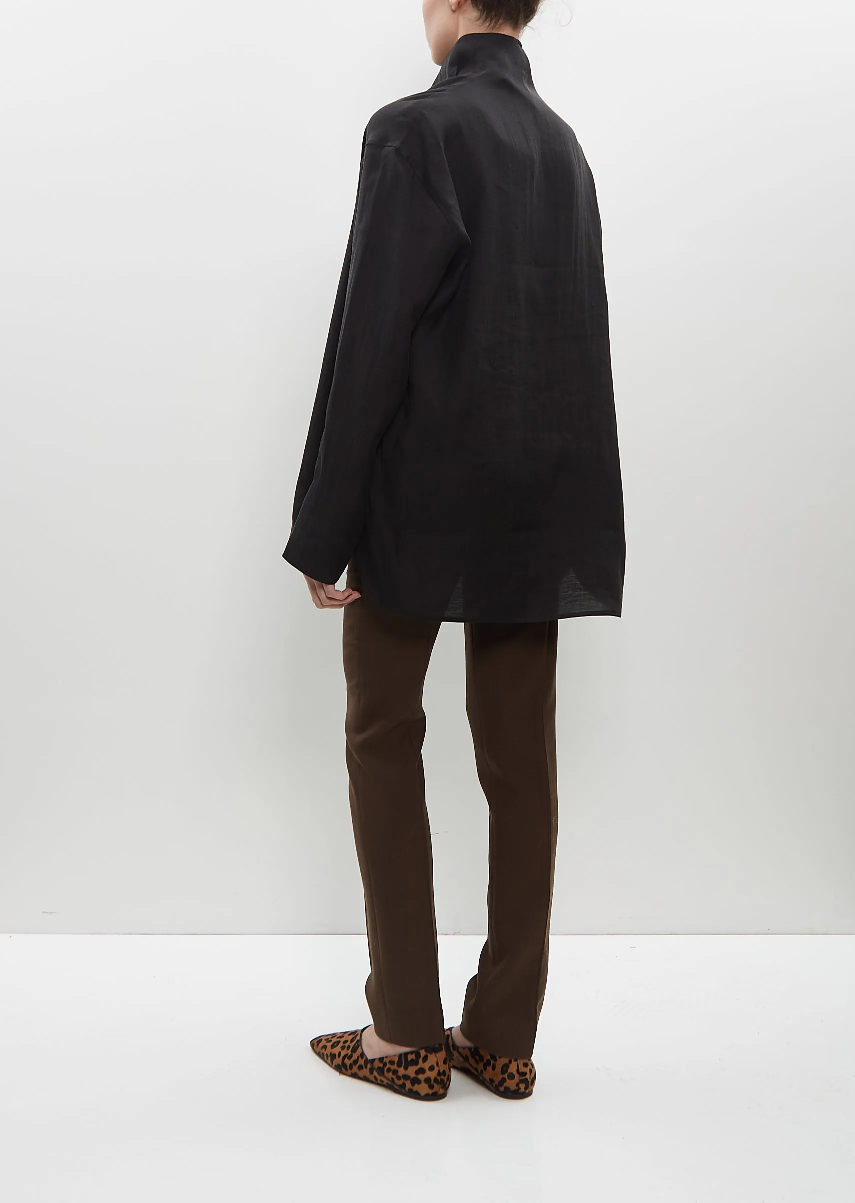 Funnel-Neck Organza Blouse sold by La Garconne product image thumbnail 3