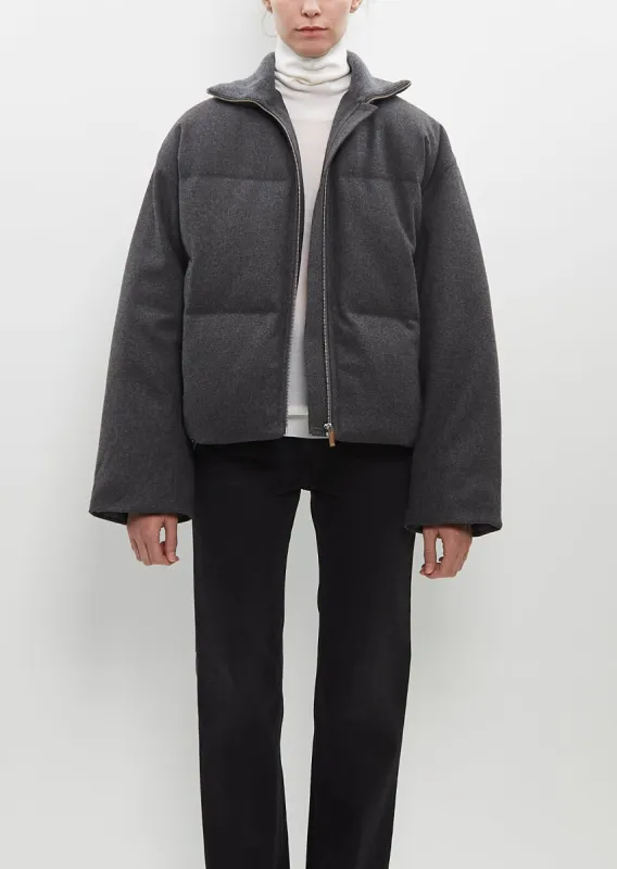 Flannel Puffer Jacket sold by La Garconne