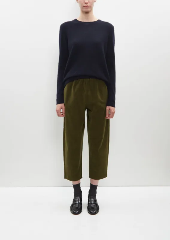 Cotton Courduroy Trousers — Military Green sold by La Garconne