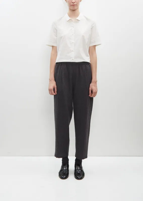 Plain Wool Trousers — Anthracite Grey sold by La Garconne