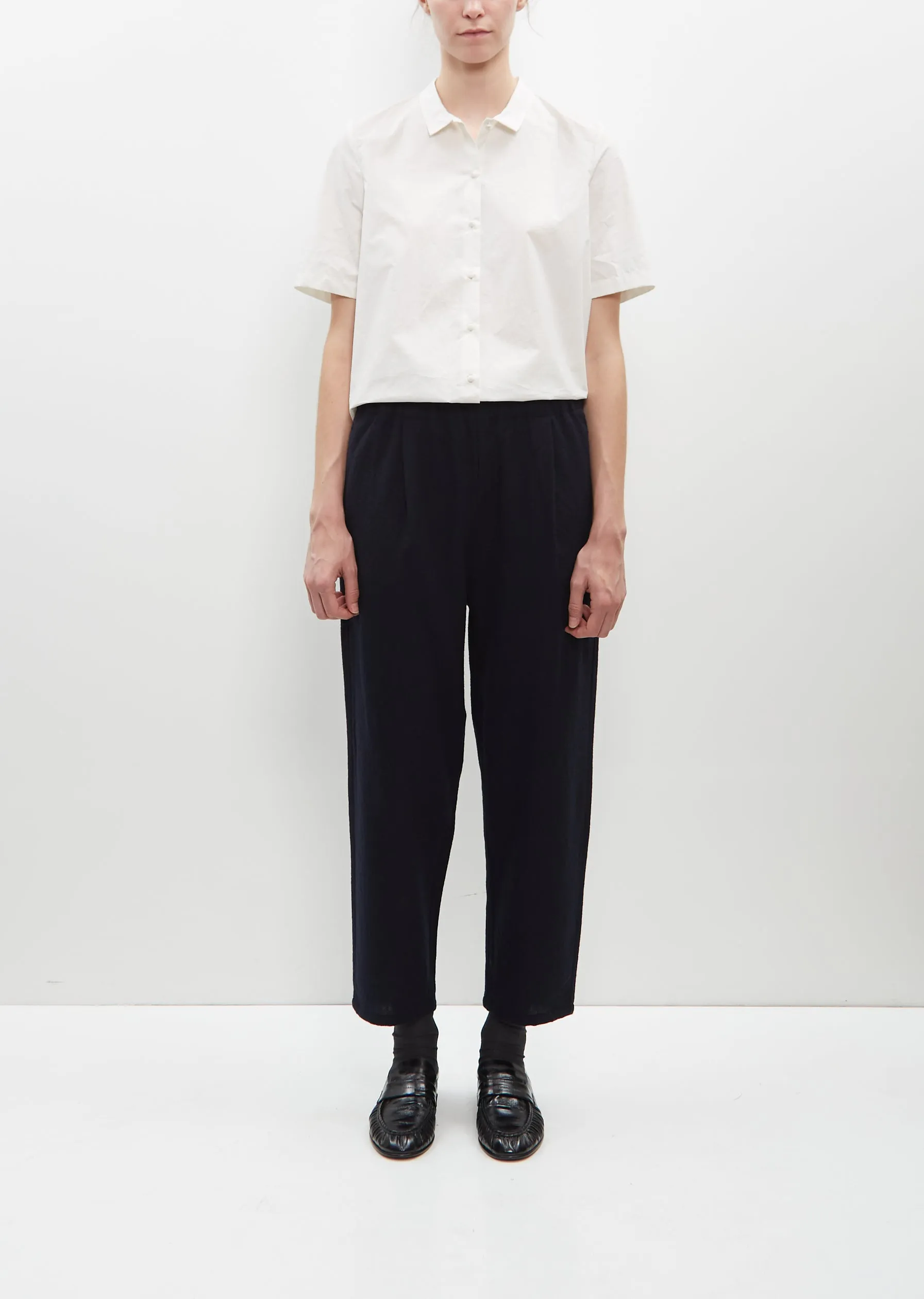 Plain Wool Trousers — Night sold by La Garconne