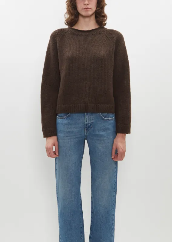Pepper Cashmere Sweater — Chocolate sold by La Garconne