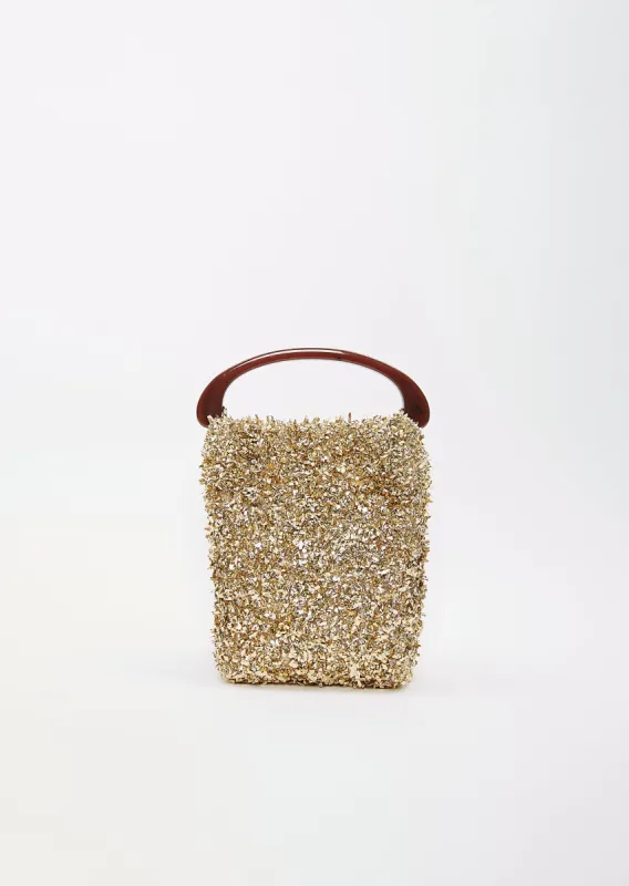 Crossbody Crisp Bag — Gold sold by La Garconne