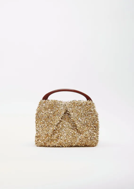 Small Handle Crisp Bag — Gold sold by La Garconne