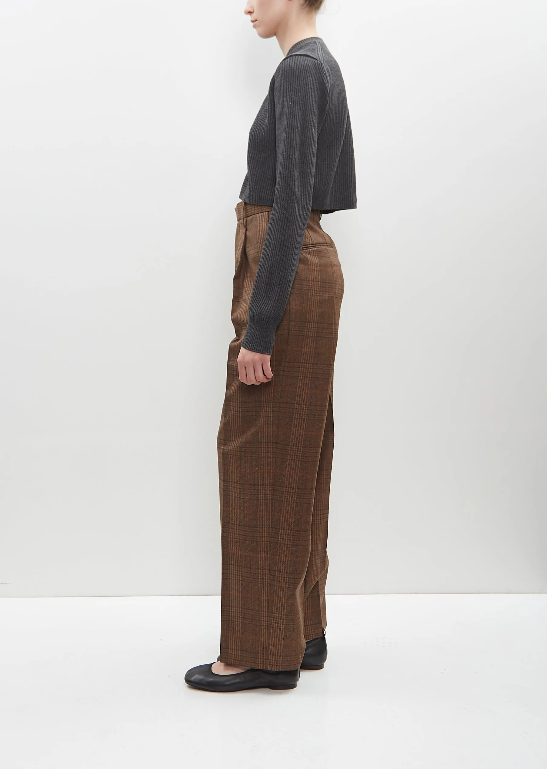 Super Fine Wool Rib Knit Zip Short Cardigan sold by La Garconne product image thumbnail 2