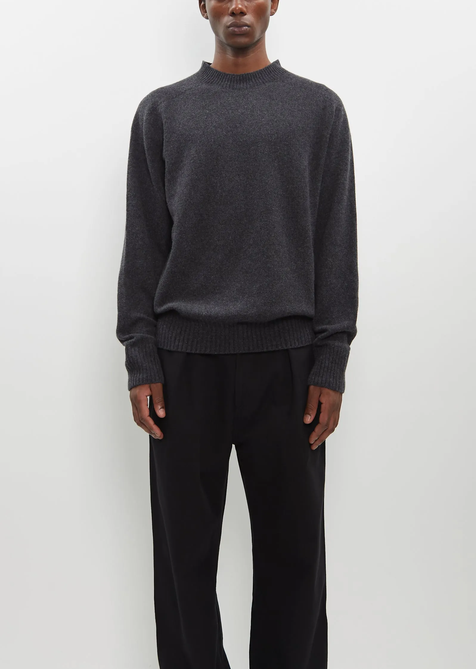 Seamless Crew Neck — Storm Grey sold by La Garconne