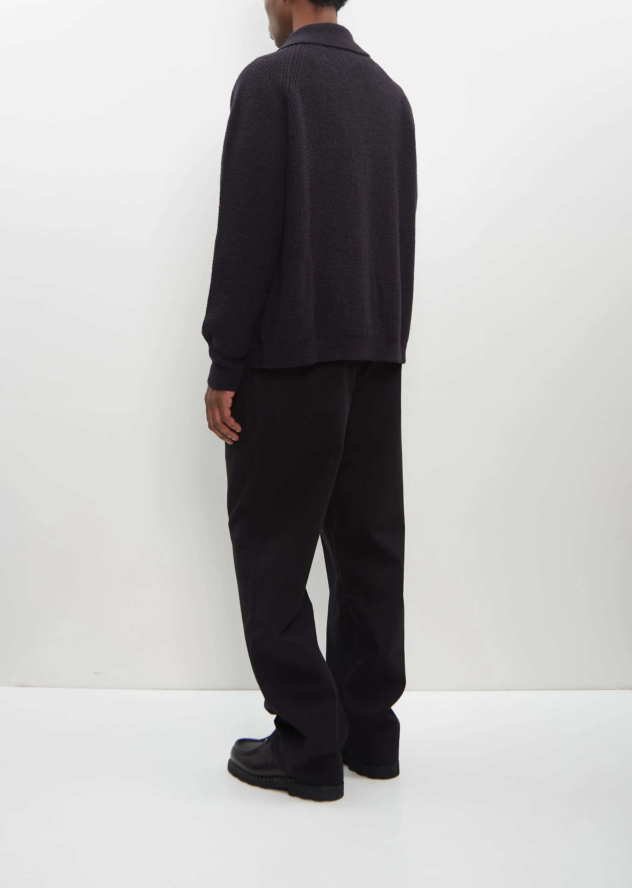 Collared Cardigan — Ink sold by La Garconne product image thumbnail 3