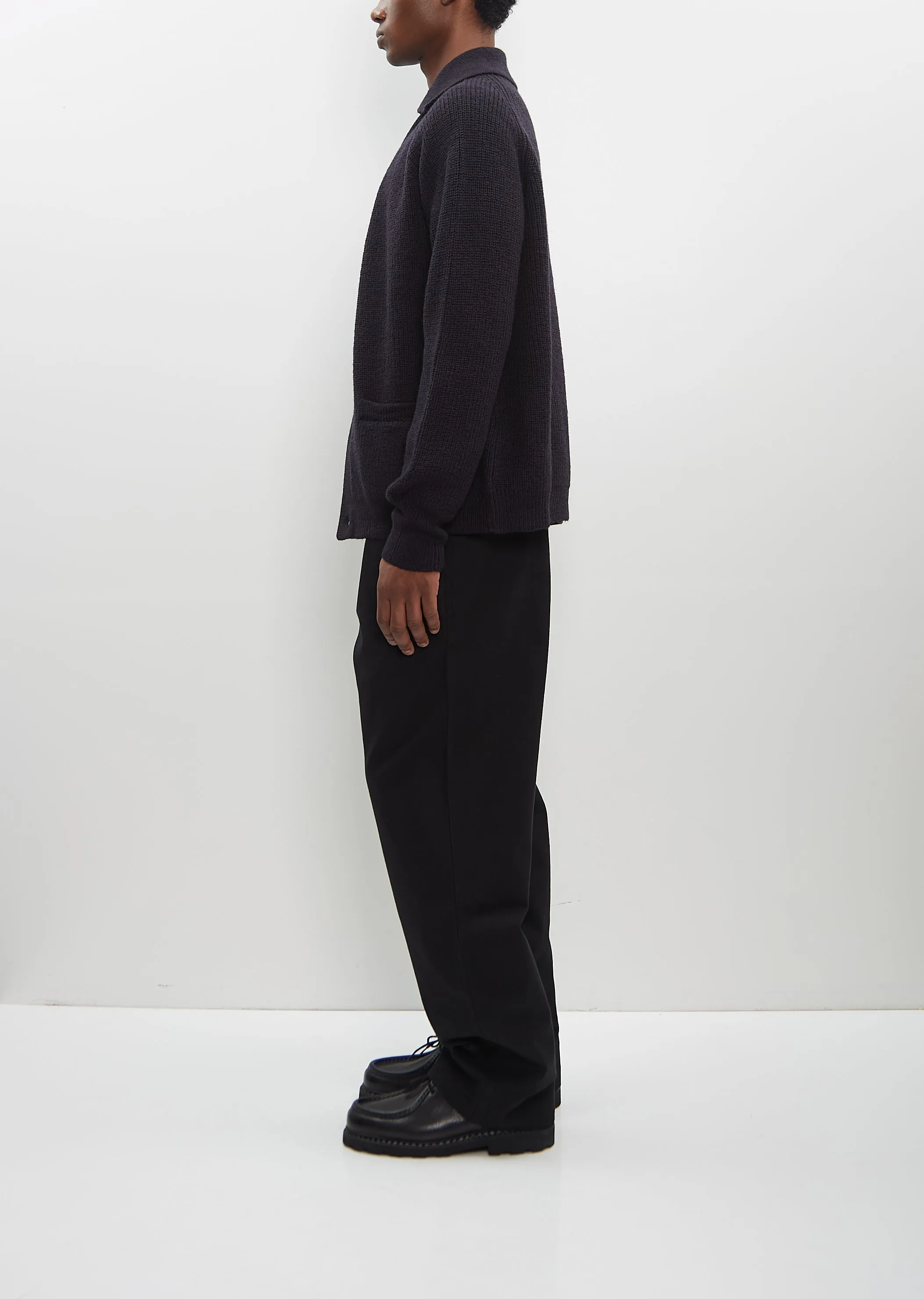 Collared Cardigan — Ink sold by La Garconne product image thumbnail 2