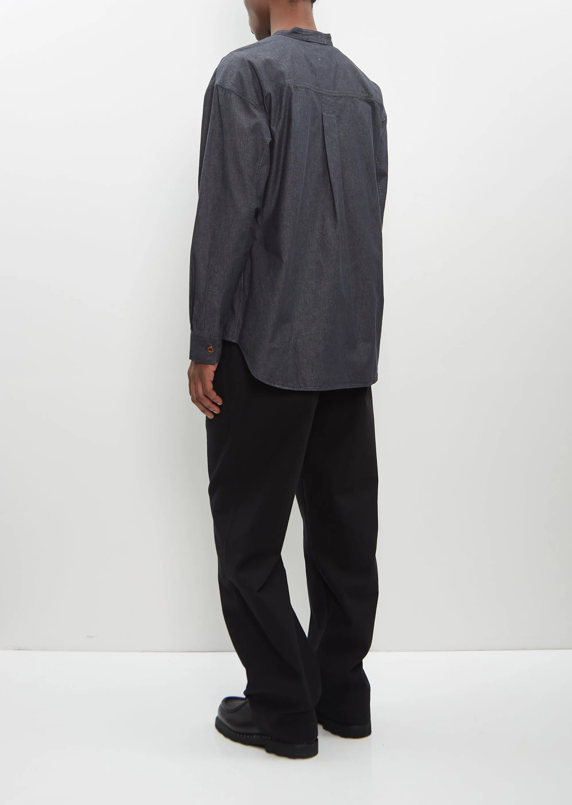 Oversized Collarless Shirt sold by La Garconne product image thumbnail 3