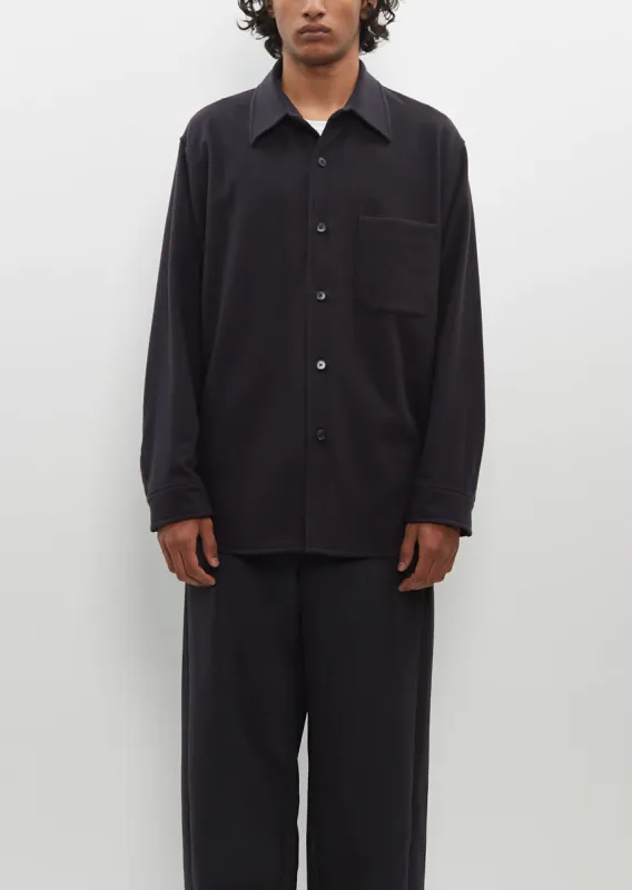 Brushed Super Fine Wool Flannel Shirt sold by La Garconne