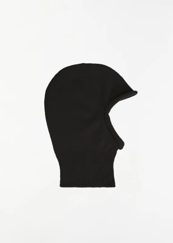 Chunky Wool Balaclava — Black sold by La Garconne