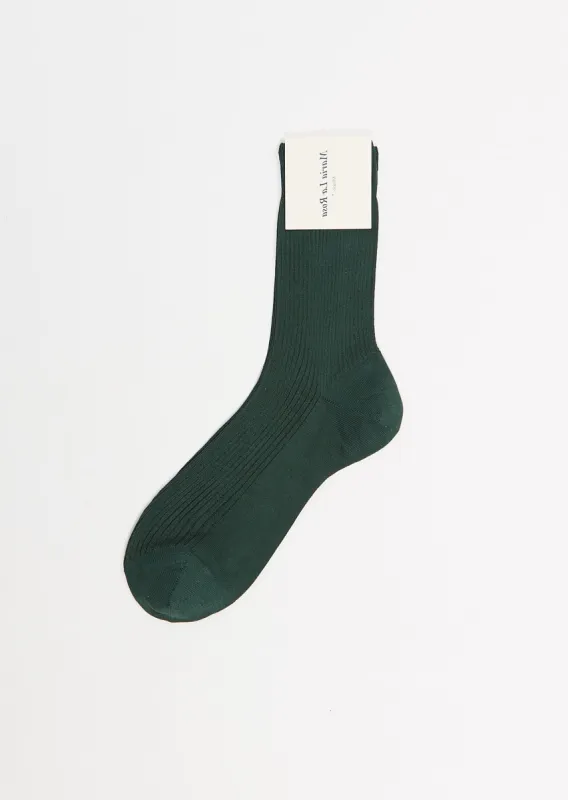 One Ribbed Socks — Cipresso sold by La Garconne