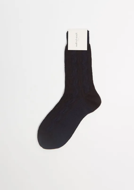 Knitted Socks — Blue sold by La Garconne