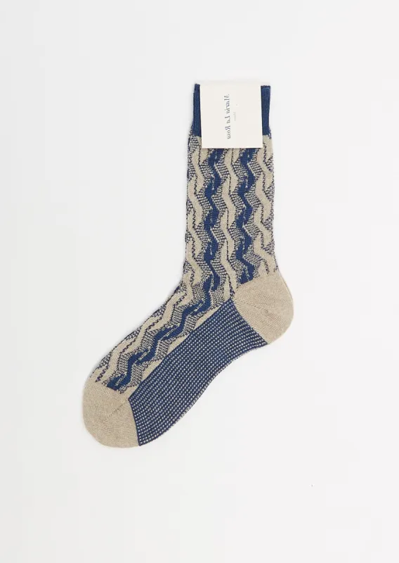 Knitted Socks — Navy sold by La Garconne