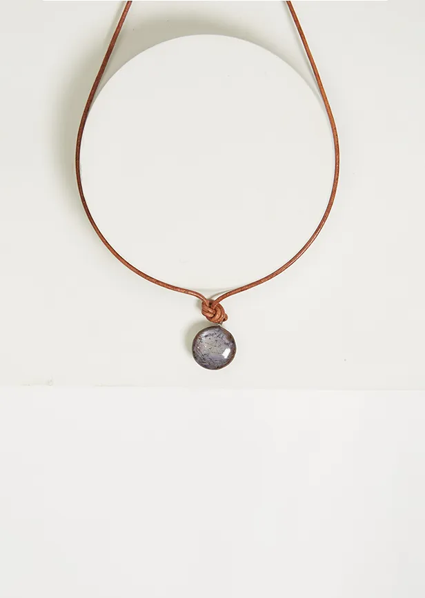 Medium Knotted Ruby Necklace sold by La Garconne