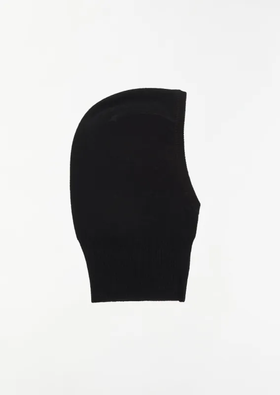 Cathy Cashmere Knitted Balaclava — Black sold by La Garconne
