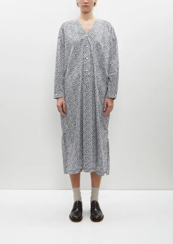 Back Wide Pleated Sleeping Shirt Dress sold by La Garconne