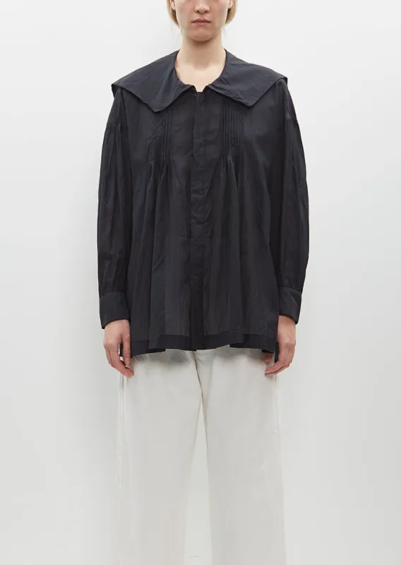 Square Collar Pin Tuck Smock Blouse sold by La Garconne