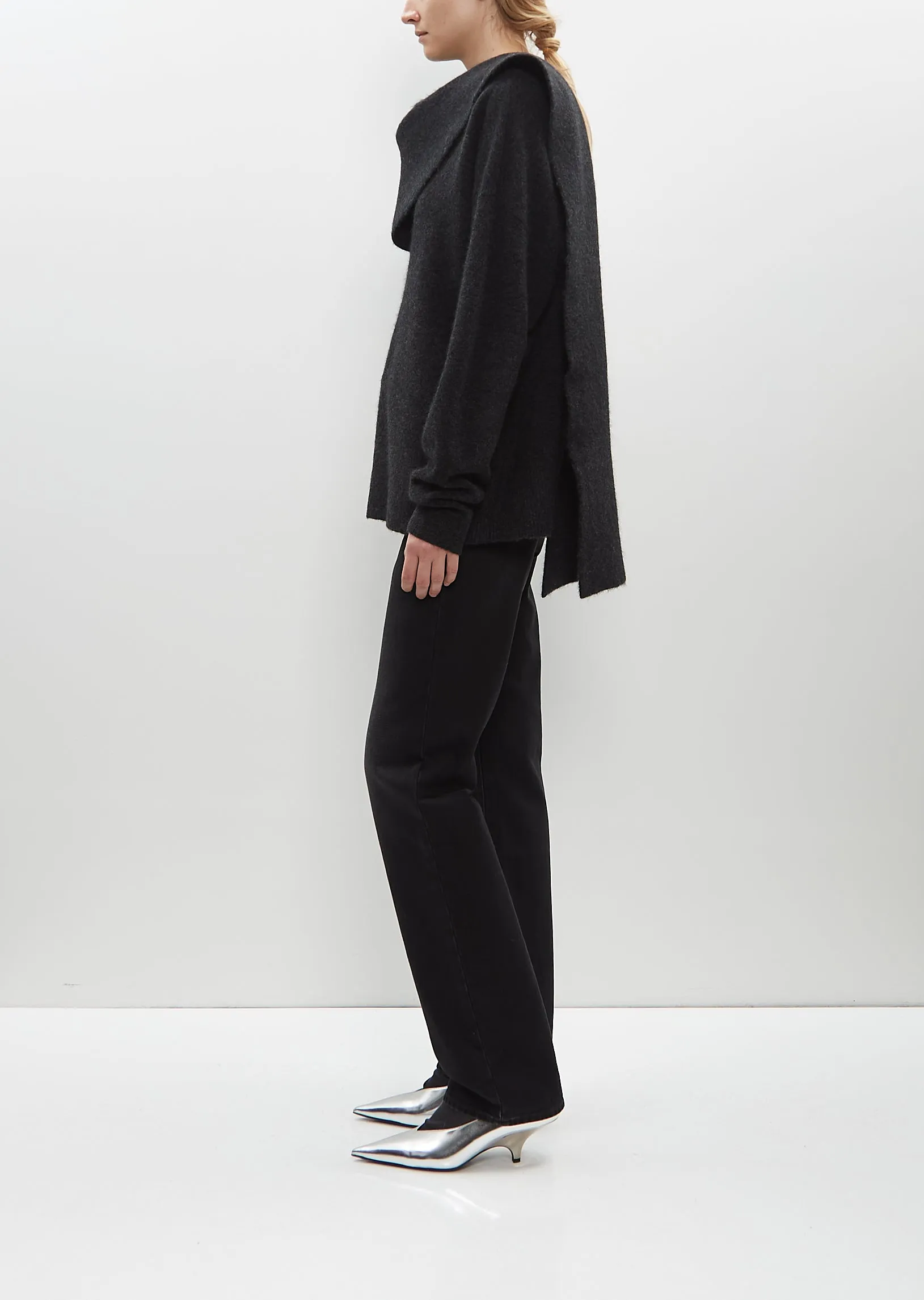 Draped-Scarf Knit sold by La Garconne product image thumbnail 2