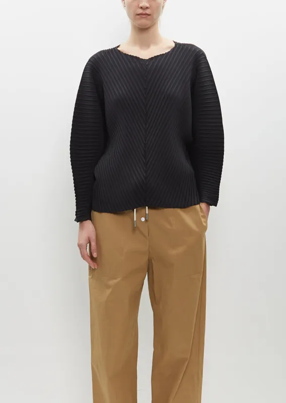 Vigor Pleats Solid Shirt sold by La Garconne