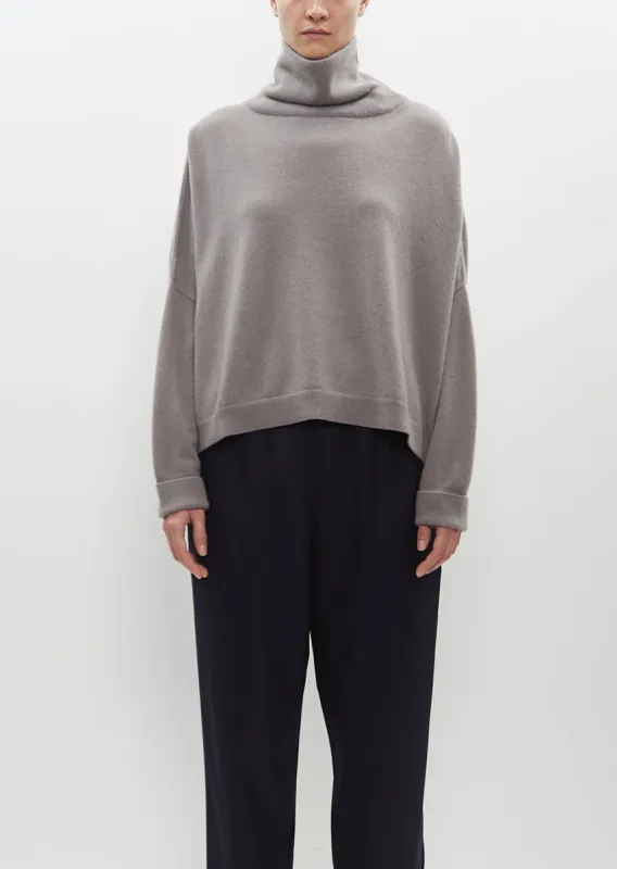 T-Neck Chunky Sweater — Tortora sold by La Garconne