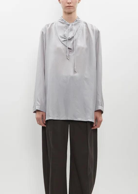 Shawl Collar Top — Cloud Grey sold by La Garconne