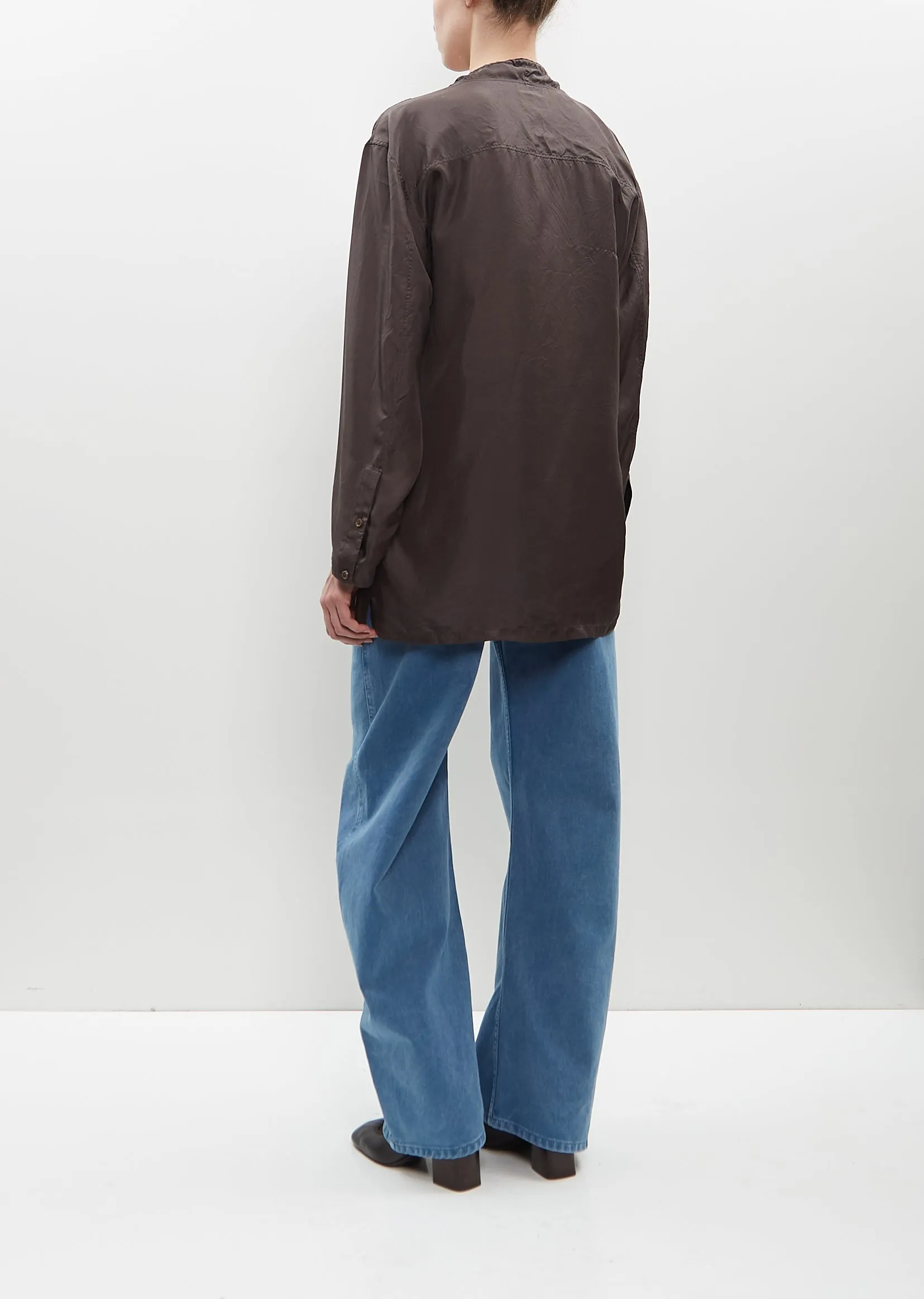 Shawl Collar Top — Espresso sold by La Garconne product image thumbnail 3