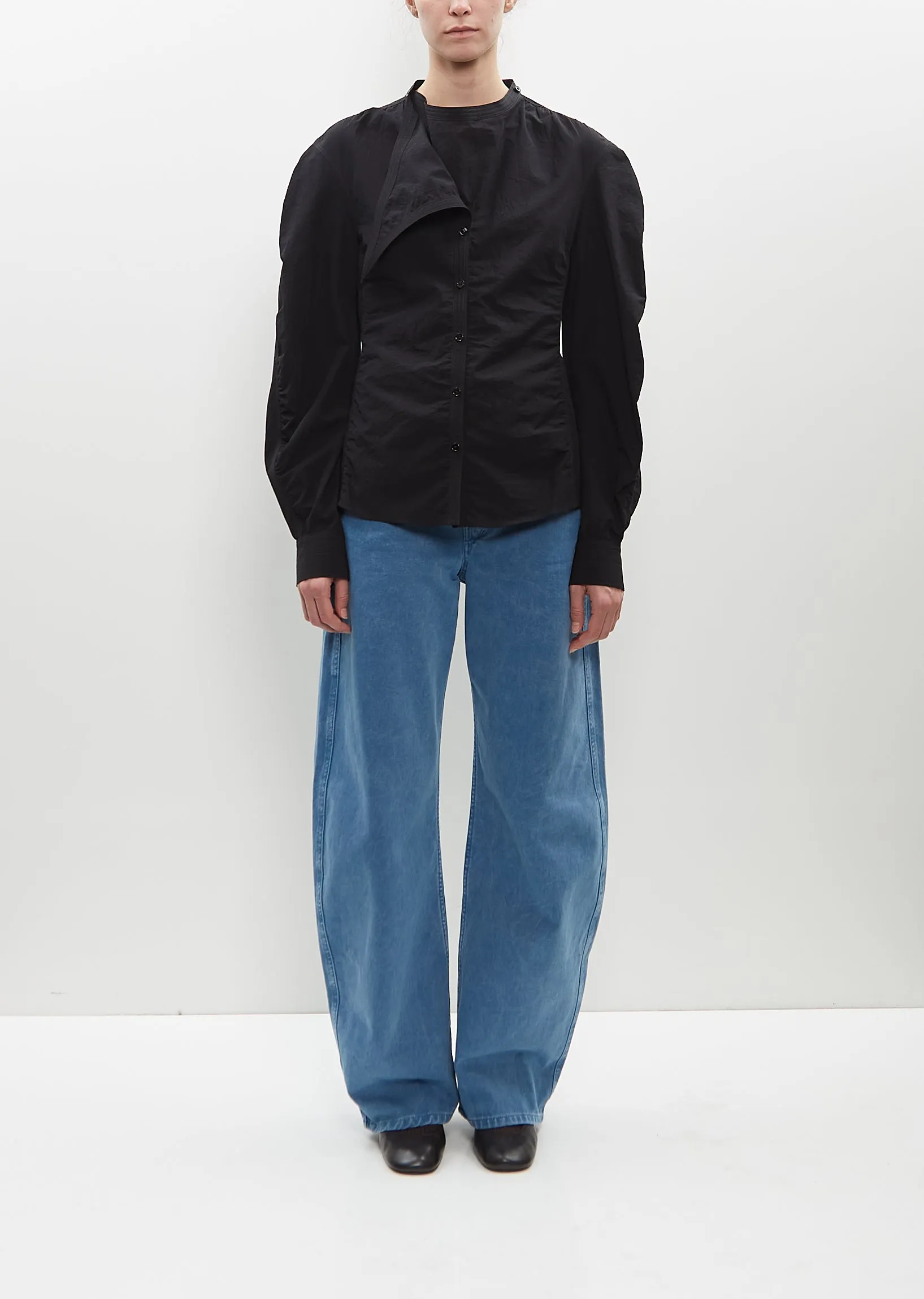 Asymmetrical Fitted Top — Black sold by La Garconne product image thumbnail 4