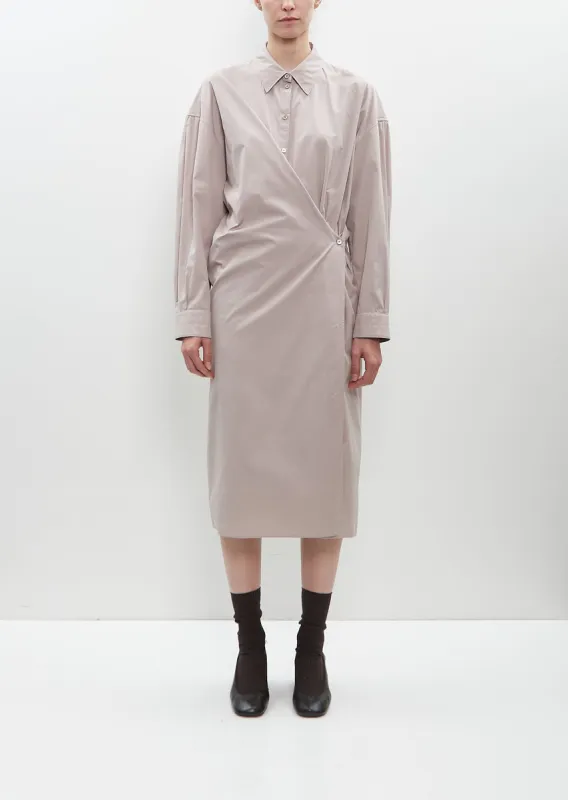 Straight Collar Twisted Dress sold by La Garconne