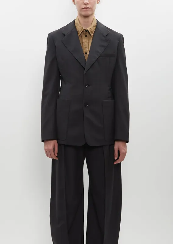 Single-Breasted Fitted Tailored Jacket sold by La Garconne