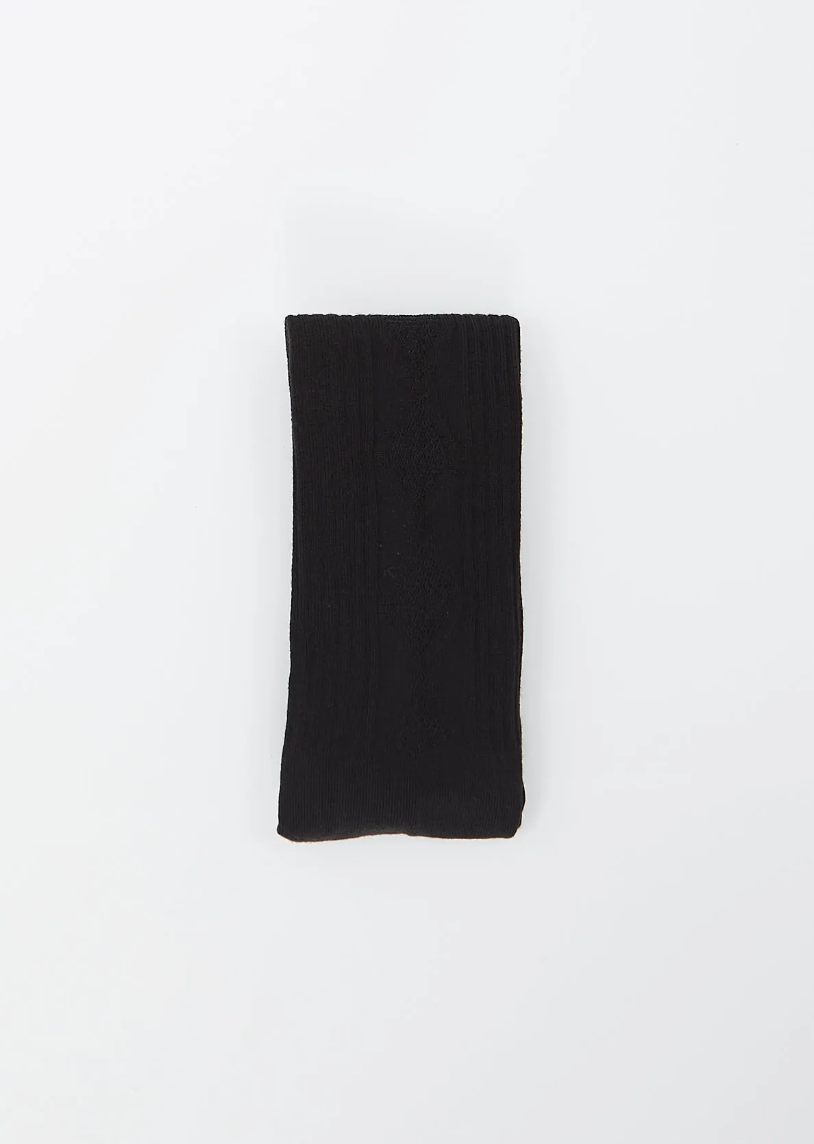 Cable Stocking — Black sold by La Garconne