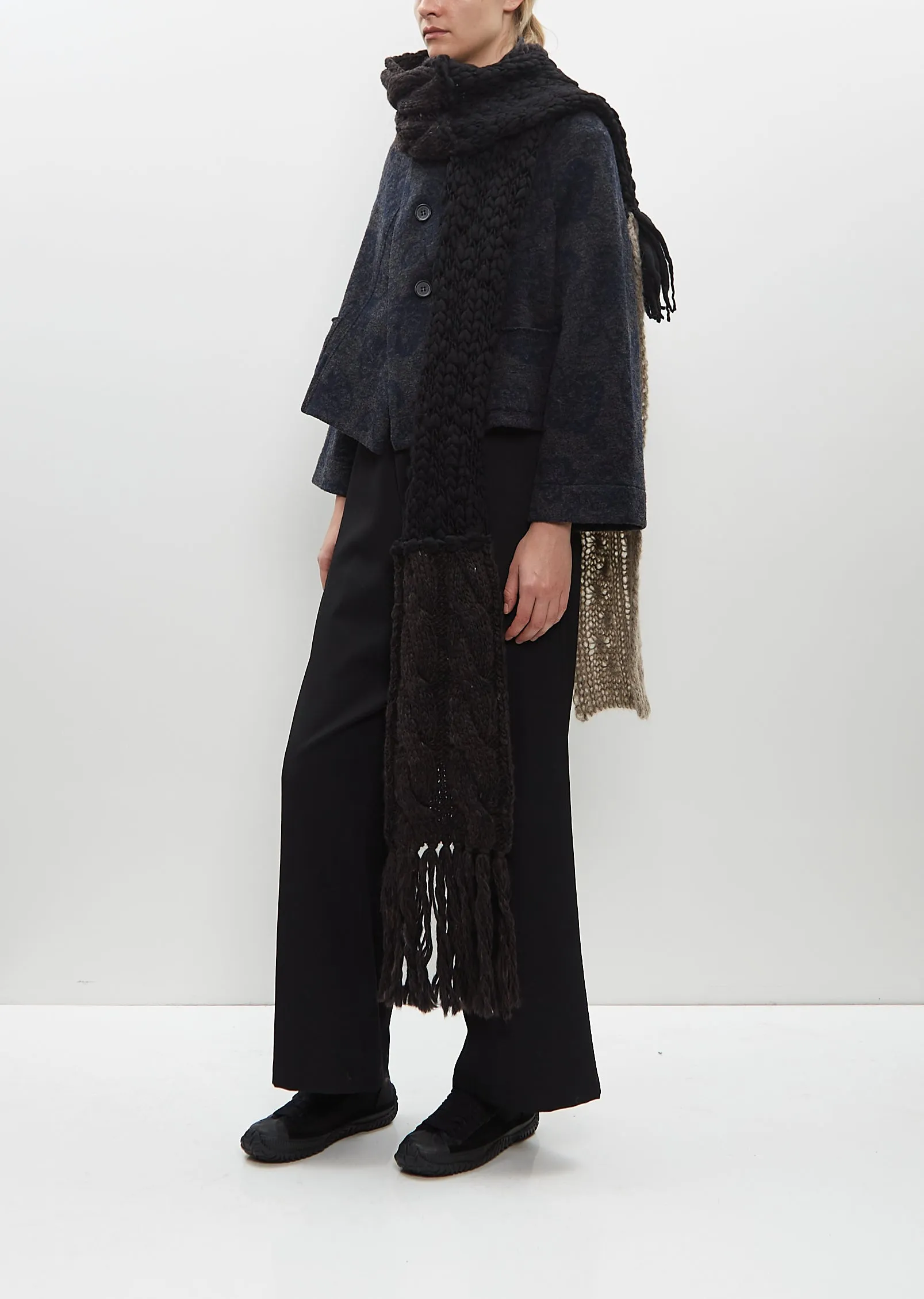 Patched Knitted Scarf sold by La Garconne product image thumbnail 2