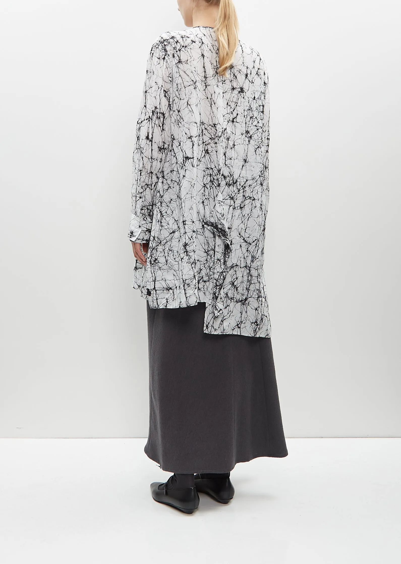 Viscose Asymmetric Printed Blouse sold by La Garconne product image thumbnail 3