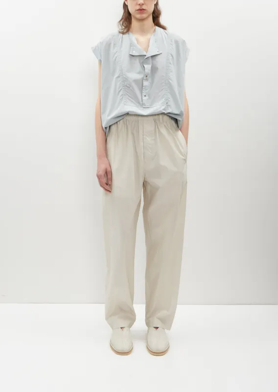 Cotton Silk Relaxed Pants — Pale Mastic sold by La Garconne