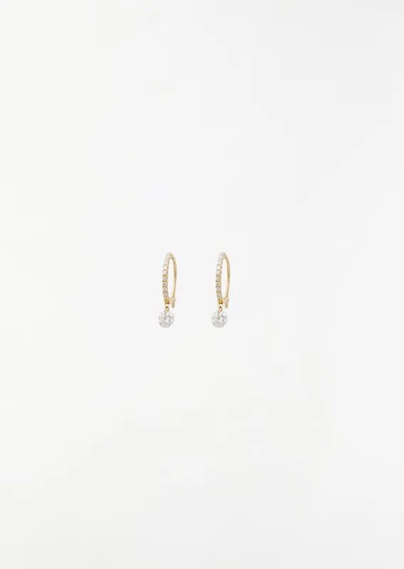 Set Free YG Diamond Hoops 0.40cts sold by La Garconne