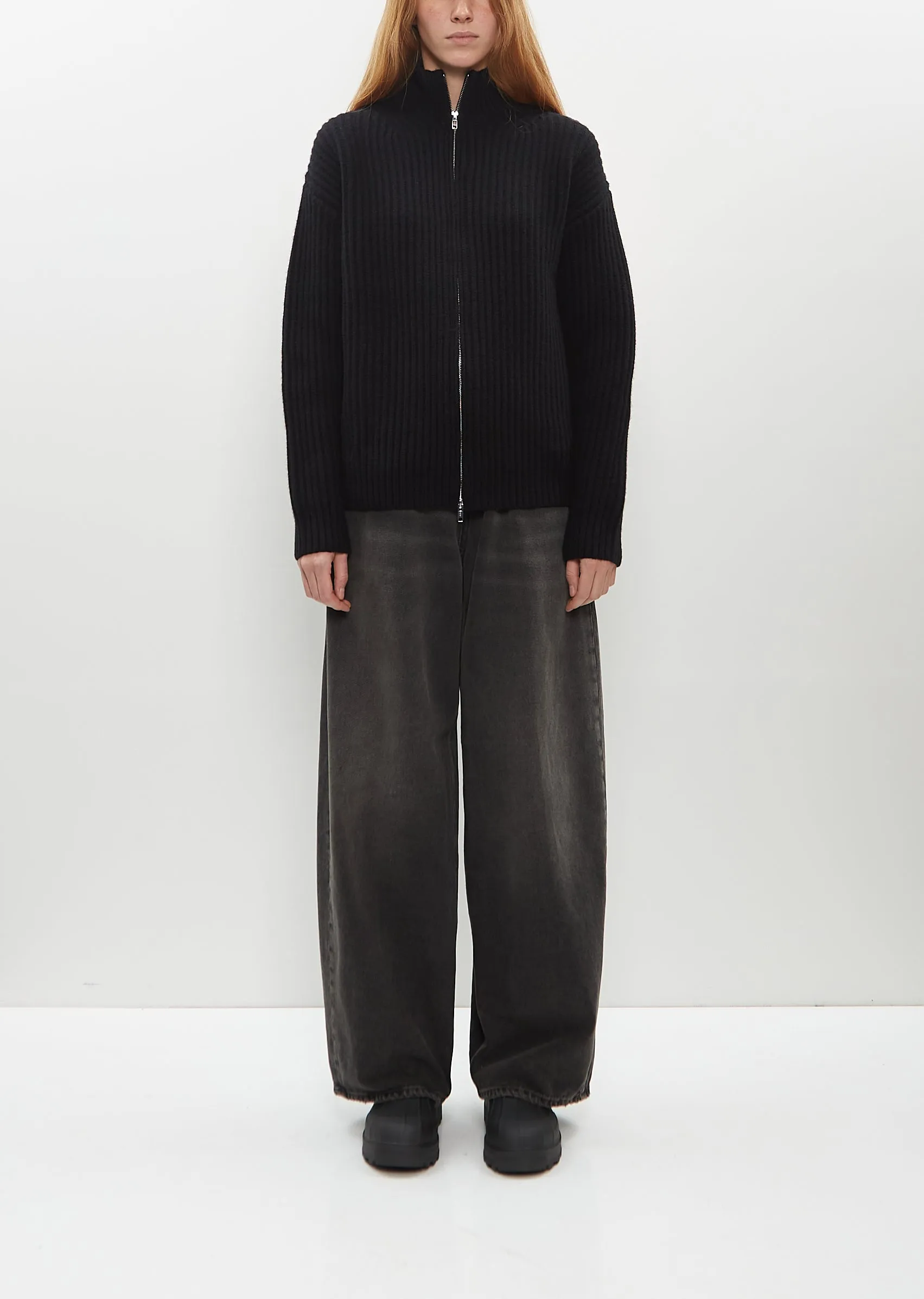 High Neck Zip Cardigan sold by La Garconne product image thumbnail 4