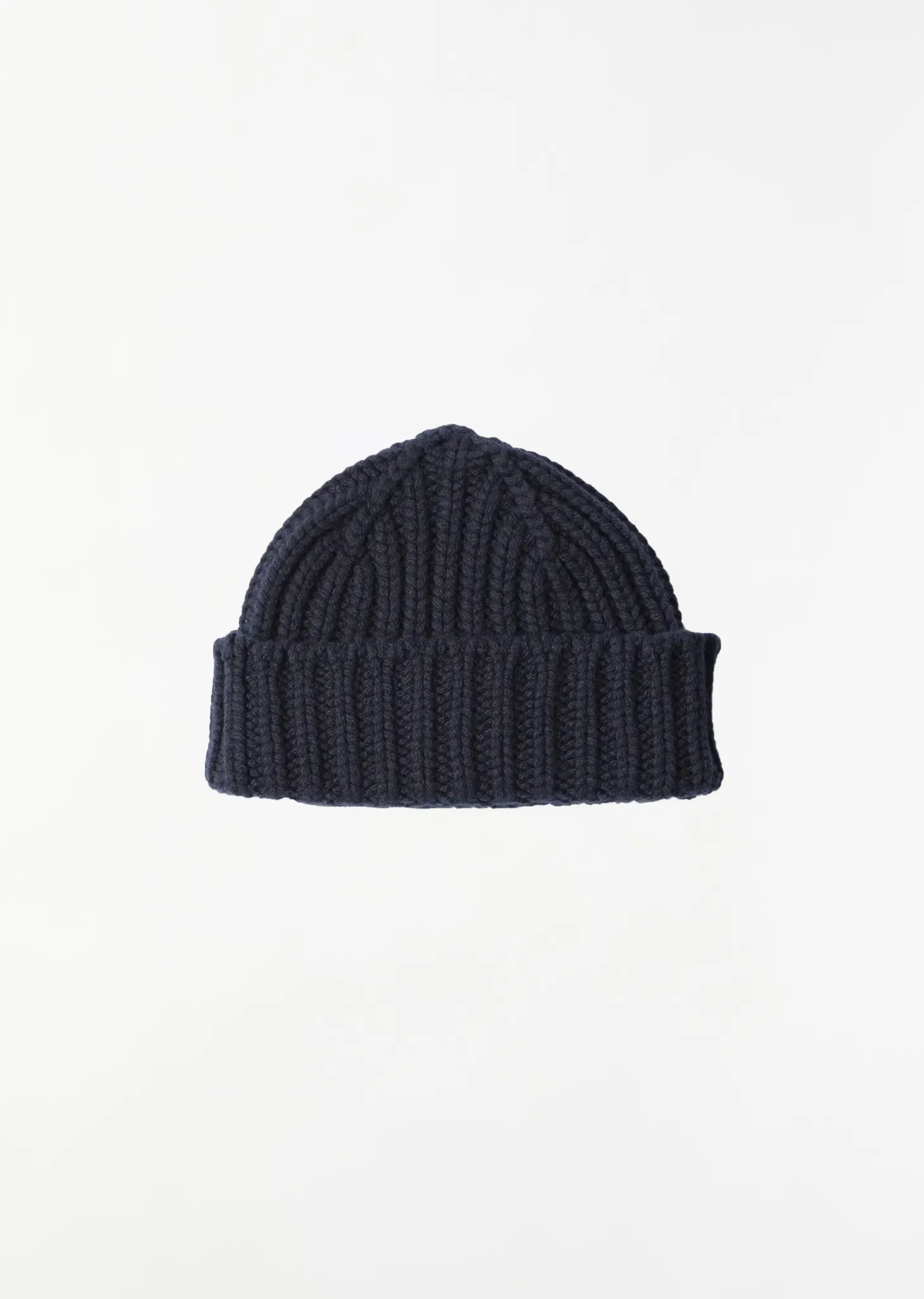 Chunky Rib Beanie — Navy sold by La Garconne