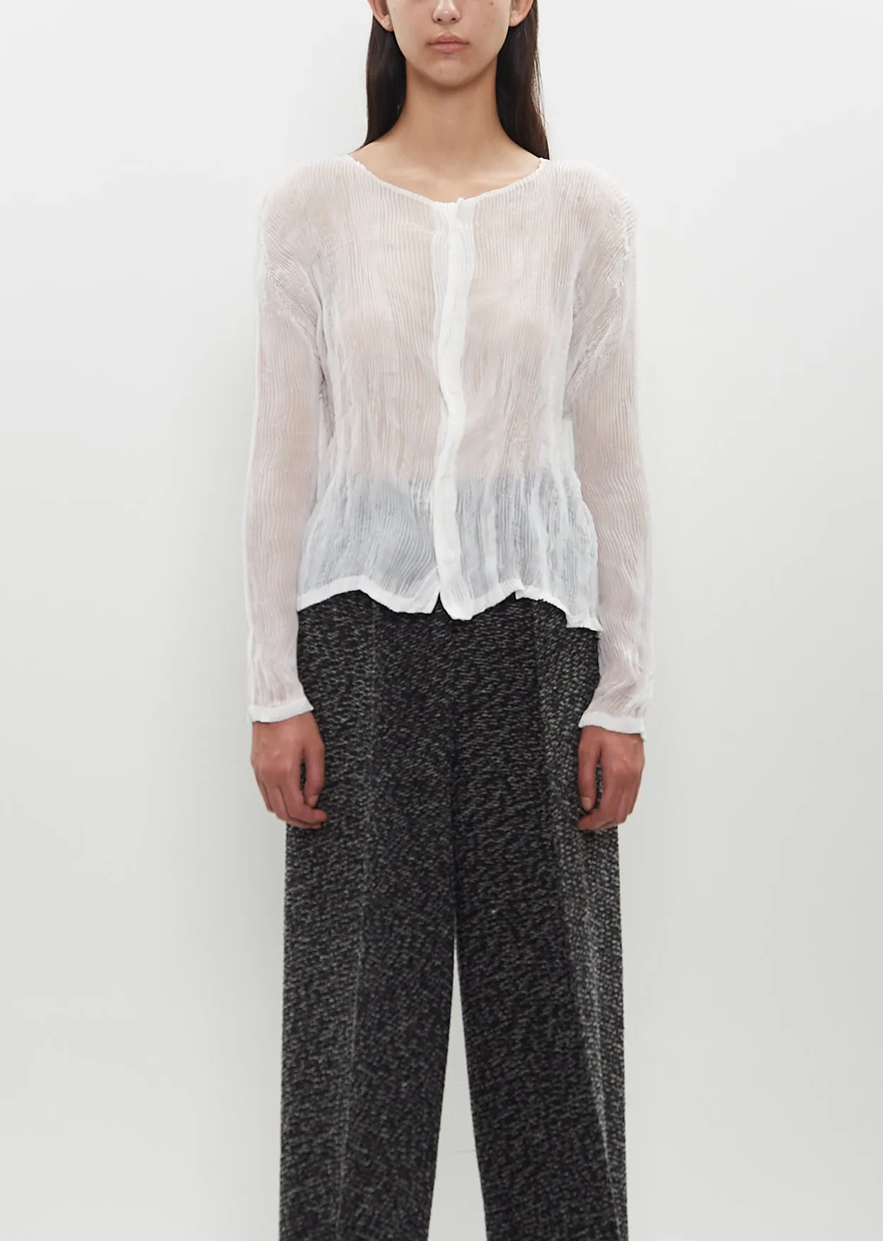 Chiffon Twist Long Sleeves Shirt sold by La Garconne product image thumbnail 2