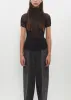 Chiffon Twist Top — Black sold by La Garconne