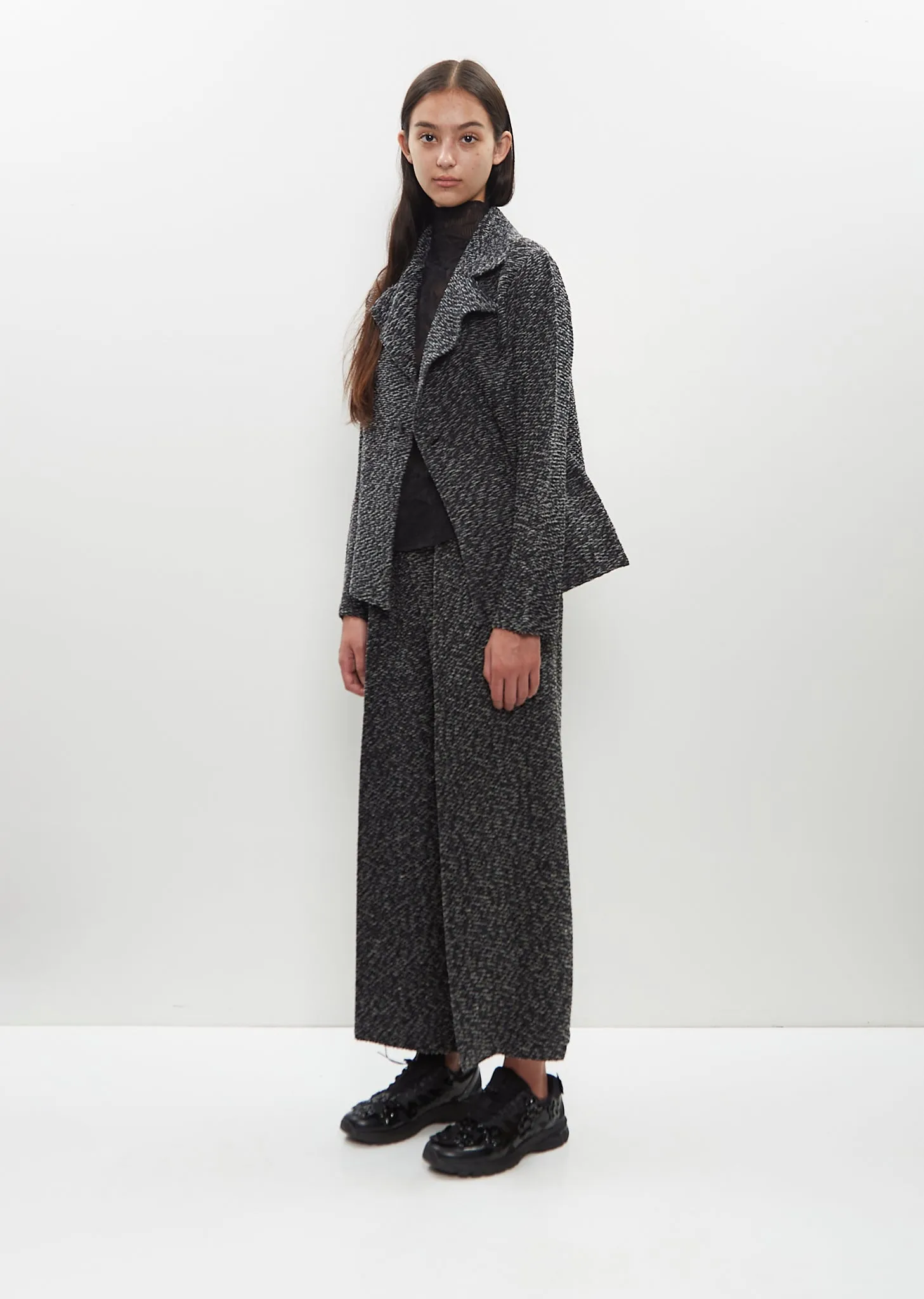 Polyester-Wool Blend Warm Pleats Jacket sold by La Garconne