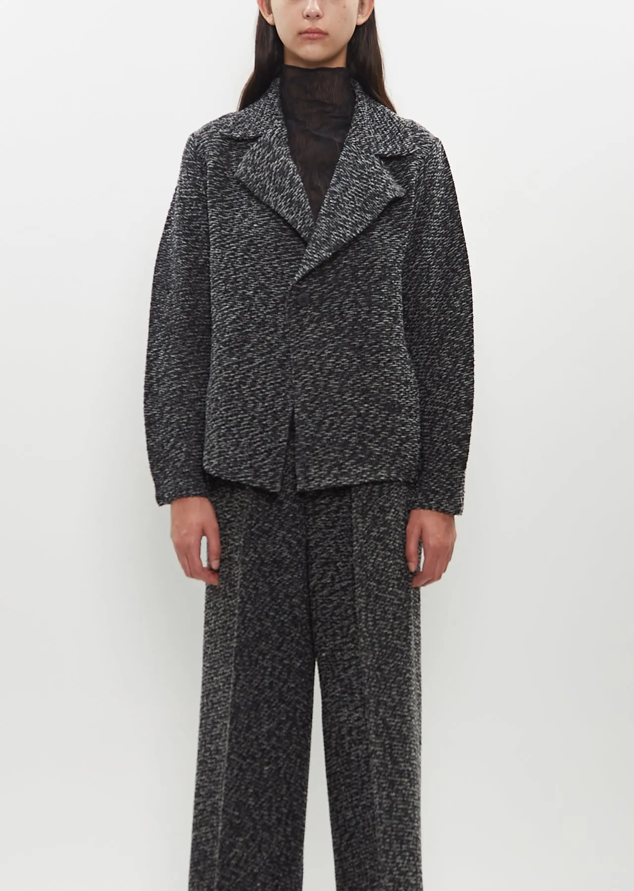 Polyester-Wool Blend Warm Pleats Jacket sold by La Garconne product image thumbnail 2