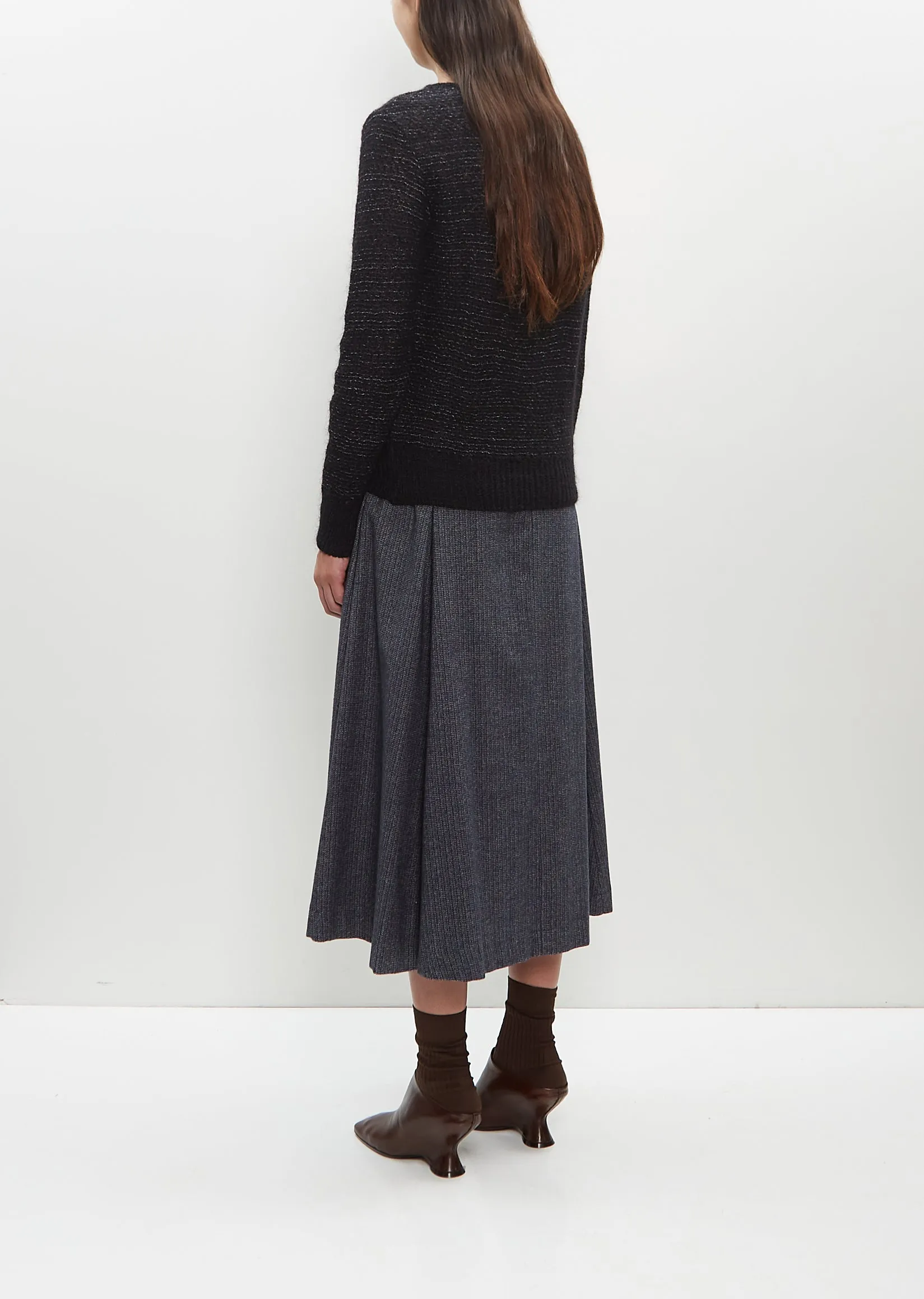 Cotton-Mohair Blend Fjord Sweater — Dark Grey sold by La Garconne product image thumbnail 4