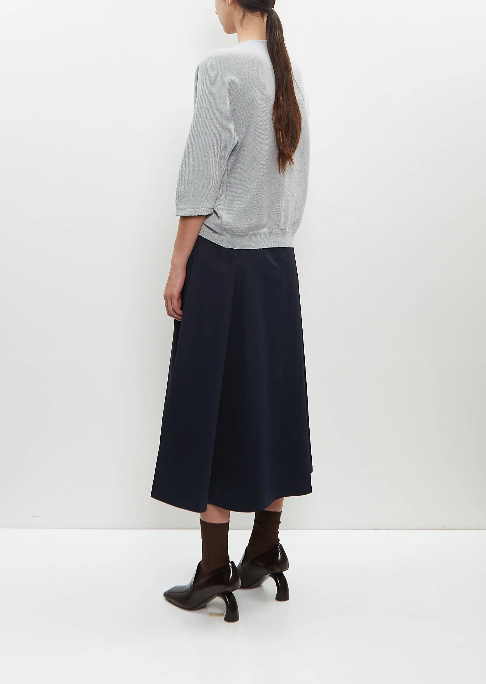 Merino Wool-Cotton Unita Boatneck Sweater — Dusty Grey sold by La Garconne product image thumbnail 4