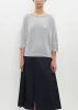 Merino Wool-Cotton Unita Boatneck Sweater — Dusty Grey sold by La Garconne