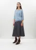 Merino Wool-Cotton Unita Boatneck Sweater — Sky Blue sold by La Garconne