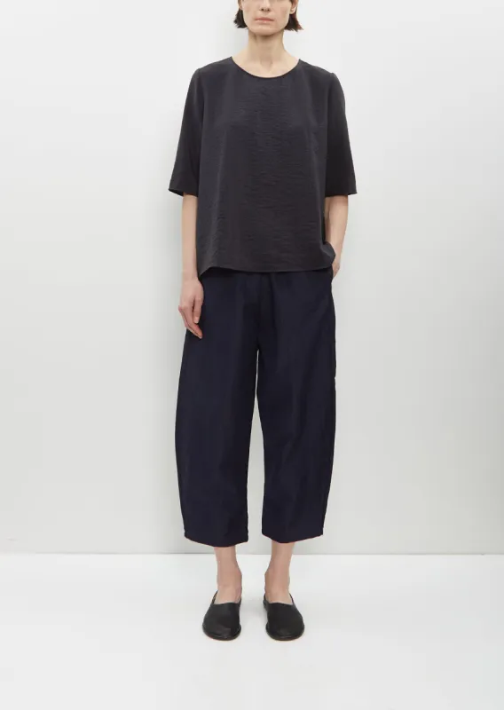 Cotton Gabardine Trousers — Night sold by La Garconne