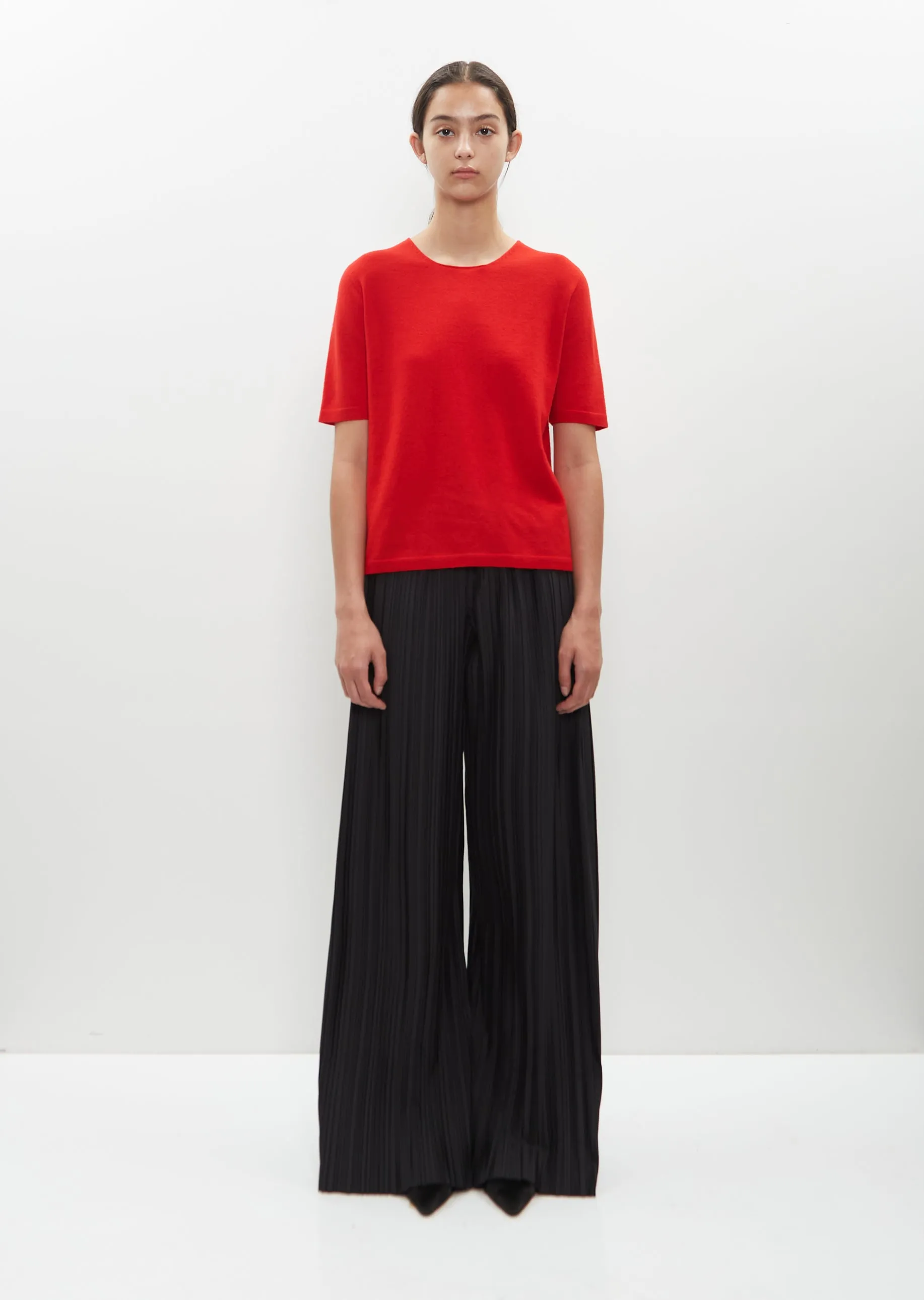 Pleated Poly-Wool Gala Pant sold by La Garconne